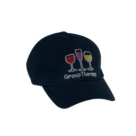 Wine.com Black Bling Group Therapy Ladies Hat