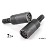 CablesOnline 2-PACK 8-Pin Din Female B&O Audio Connector w/ Black