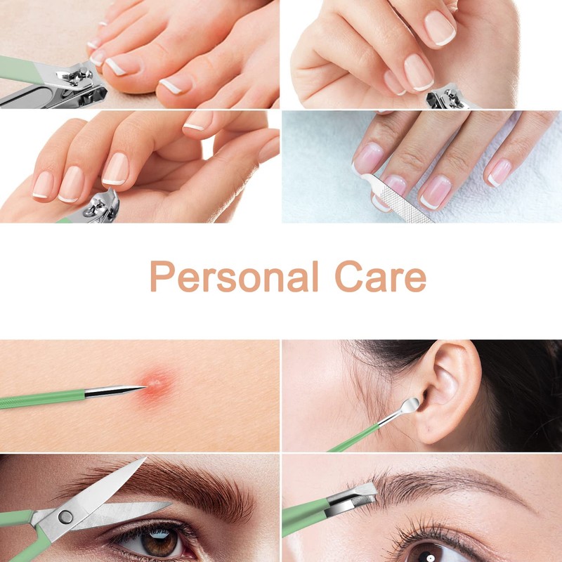 Manicure Set - 7 Pieces Professional Travel Nail Clippers with