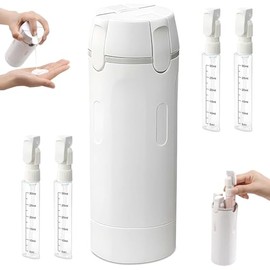 4 in 1 Travel Dispenser for Filling, Portable Travel Pump Bottle, Leak Proof Travel Dispenser Bottles, Reusable Travel Dispenser, Travel Gadgets, for Shampoo, Cream, Conditioner, Body Care