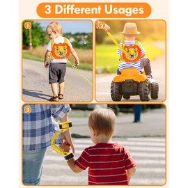 Lehoo Castle Riendas para Niños Pequeños, Arnés para Caminar con Riendas para Bebé 4 en 1 con Enlace de Muñeca Antipérdida, Arnés para Niños Pequeños para Caminar de 1 a 3 Años.
