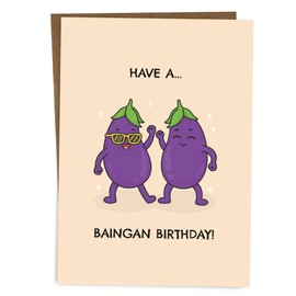 A6 Happy Birthday Card | It's Your Birthday | For Indian South Asian Desi Humour Funny Food Pun | Bday Celebration Cards | Cute BYANIKA
