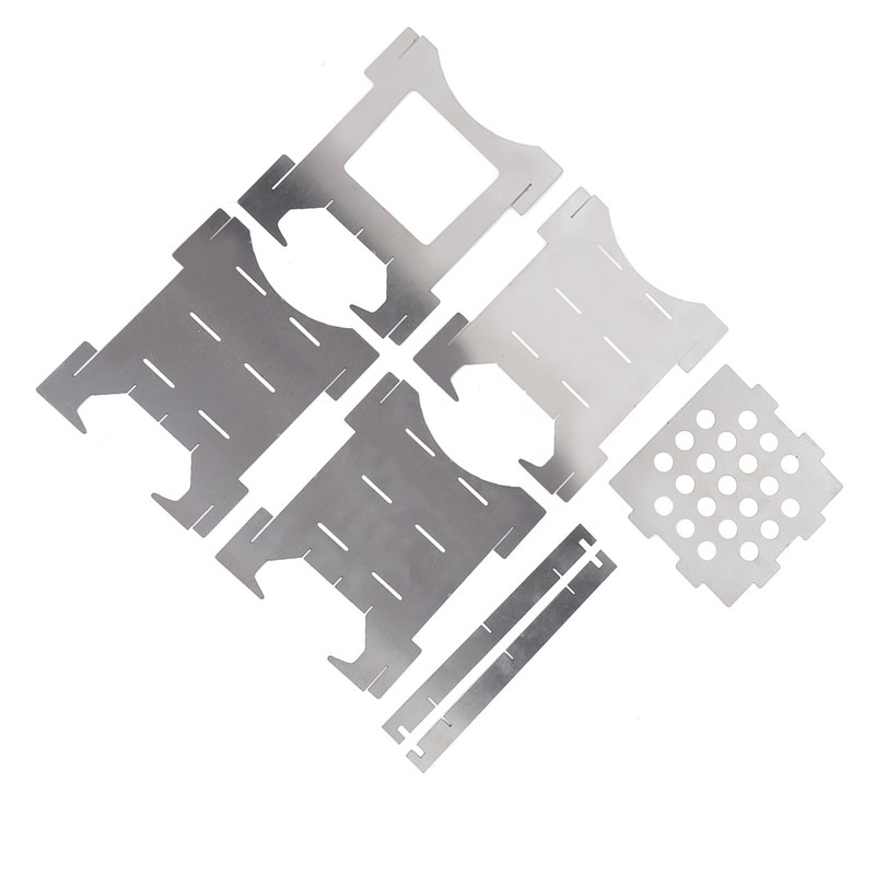 Portable Stainless Steel Folding Wood Burning Stove Mini Cooker for