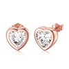 S925 Sterling Silver Heart Stud Earrings for Women with Gift