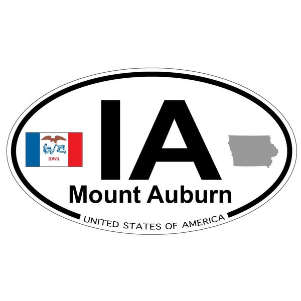 US Decal, Inc. Mount Auburn, Iowa - Oval Magnet with