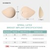 ONEFENG Mastectomy Prosthesis for Women, Spiral Latex Breast Prosthesis, Breathable