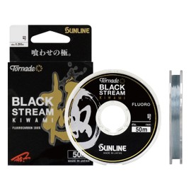 SUNLINE Fluoro Line Tornado BLACK STREAM KIWAMI (Tornade BLACK STREAM KIWAMI) 164.0 ft (50 m), No. 2.5, Black