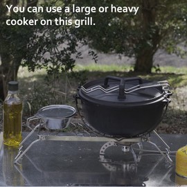 CAMPINGMOON Portable Folding Camping Campfire Grill over Fire Split Stoves 304 Stainless Steel (13.8’’L (MS-1111))