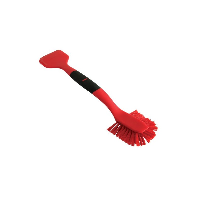 Norpro 1088R Cepillo de fregar/raspador, rojo, 13 pulgadas