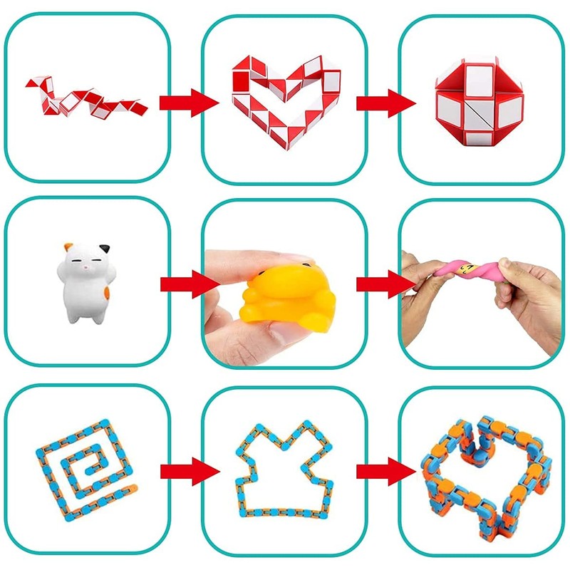 Fidget Toys Pack Set Pop Fidgets Toy Sets Packs (pumpkin24)