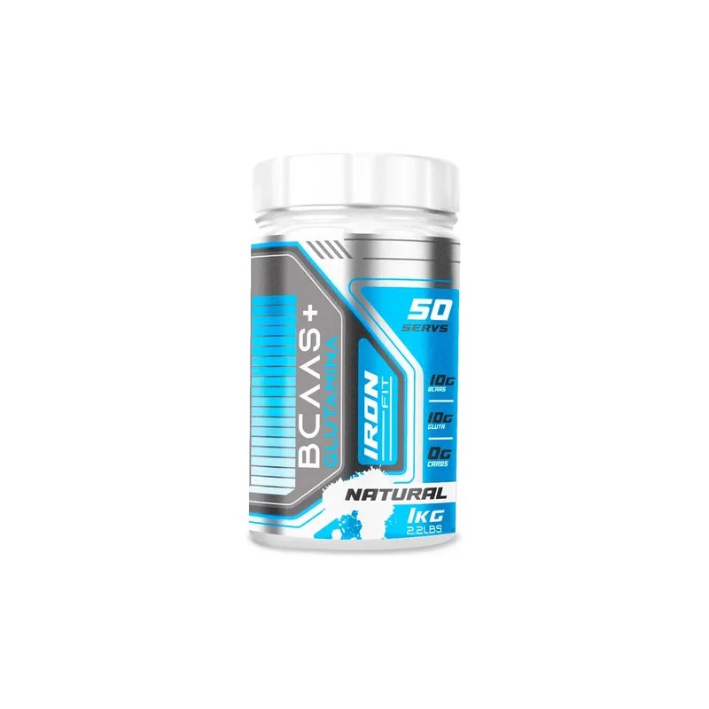 Aminoácidos Bcaas Glutamina Iron Fit 1kg Cu 2 Piezas