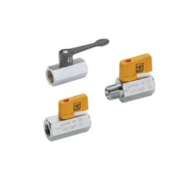 Parker MV608-6 Mini Ball Valve - Chrome Plated Brass