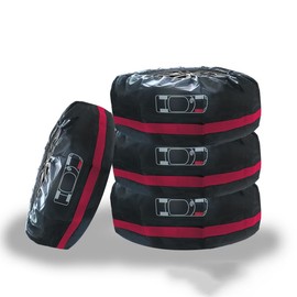 CiCixixi Tyre Bag Set, 4 Pieces Tyre Protective Cover 19-23 Inches, Waterproof Dustproof Tyre Cover Tyre Storage for Clean Transport and Storage (Diameter 80 cm)