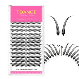 TDANCE Premade Anime Flying Spire Lash Extensions for Professional Lash Artists - Anime Lash Extensions, High-Volume Fans, Lightweight, Durable, Easy to Apply, Perfect for Salon Use (0.07-D,8-15mm)