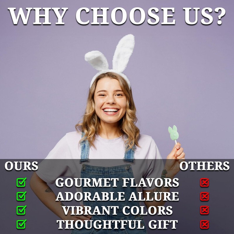 46 Pieces Easter Bunny Lollipops - 1 lb - (individually