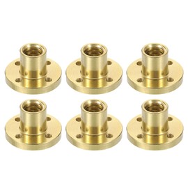 QUARKZMAN Pack of 6 Tr8x2 Lead Screw Brass Nut, Trapezoidal Thread Nut Linear Screw Thread Acme Thread Screw that Replaces Brass Nut (2 mm Pitch 1 Start, 2 mm Feed)
