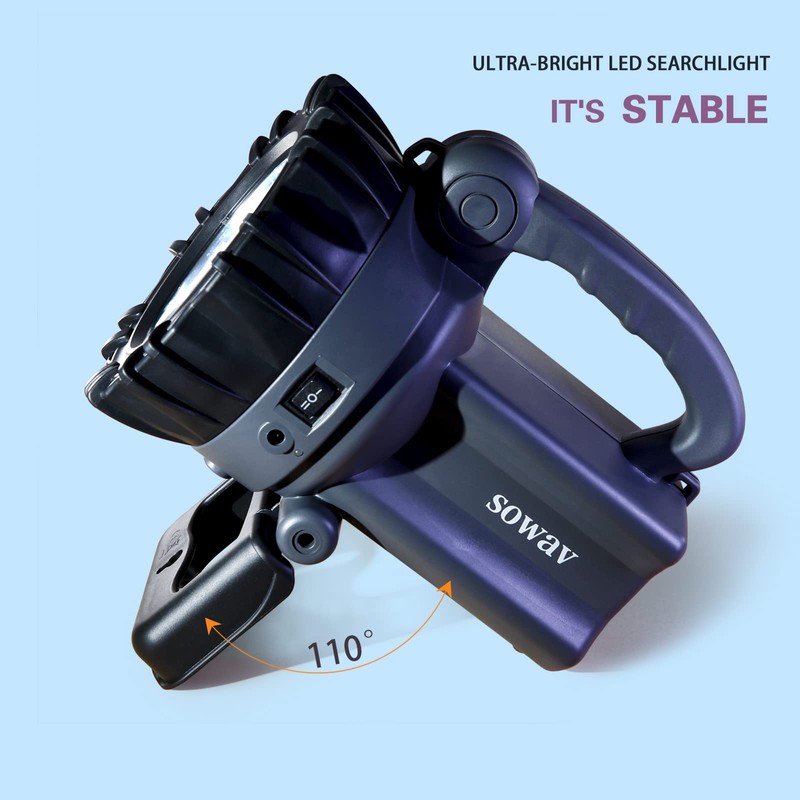 Rechargeable Spotlight, Super Bright Flashlights High Lumens, LED Searchlight with