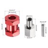 sourcing map 8pcs 12mm Wheel Hex Drive Hubs Adapter Combiner