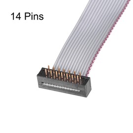 sourcing map IDC Wire Ribbon Cable FC/FD Male A Type 14 Pin Pitch 2.54 mm 0.2 m Long