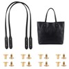 2-Pack PU Leather Bag Handles, Purse Straps Replacement with Rivets,