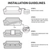 Easy-Going 3 Pieces Stretch Couch Cover Sofa Cover for Dogs