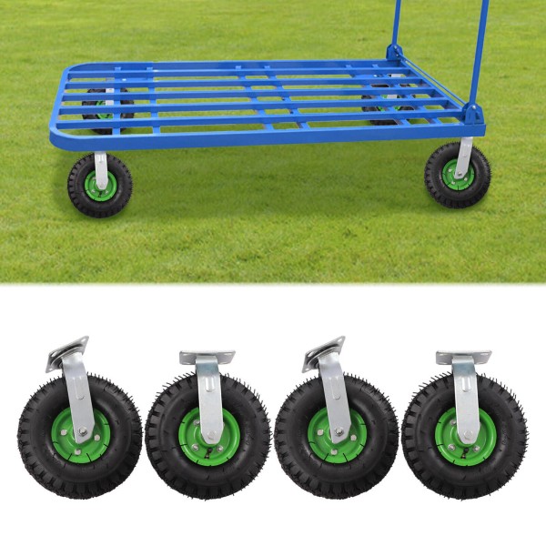 Unbranded 10"in Pneumatic Heavy Duty Air Tire Wheels Swivel Locking