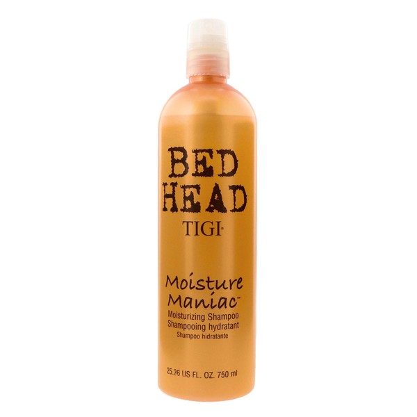 TIGI Bed Head Moisture Maniac Shampoo - For Lightweight Moisture, Replensishes Shine & Smoothness, Moisturizes Hair, For All Hair Types, 25.36 oz (Pack of 2)