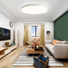 JDONG LED Ceiling Light 24 W Flat Ceiling Light White Modern Round Light Modern Natural White 4000 K for Kitchen Balcony Hallway Bedroom Cellar Diameter 30 cm