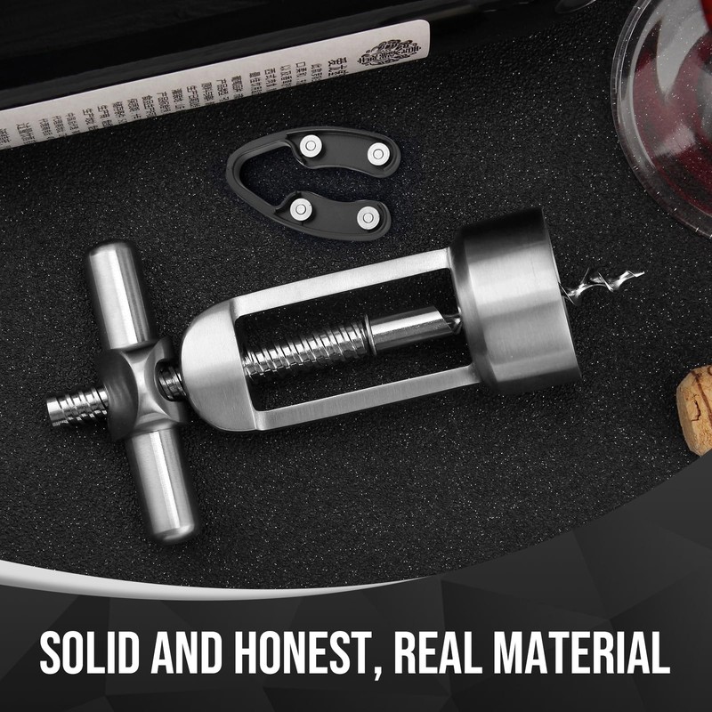 Drincarier screwpull-levers wine opener corkscrew self pulling corkscrew 18/8 stainless