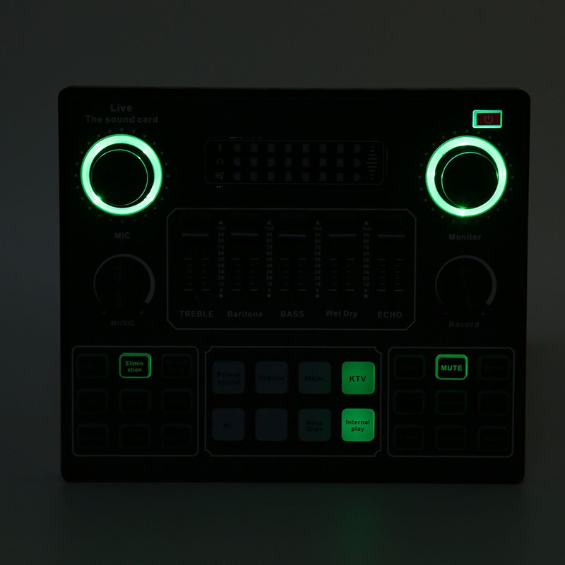 Live Sound Card Multiple Sound Effects Voice Changing External Mini