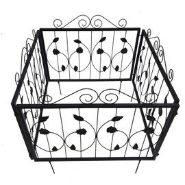 Decorative Garden Fence 4 Pack, 23.6in (H) x 7.9ft (L) Rustproof Animal Barrier Fence, Metal Border Fence for Yard, Wire Pannel Garden Edging Border Fence