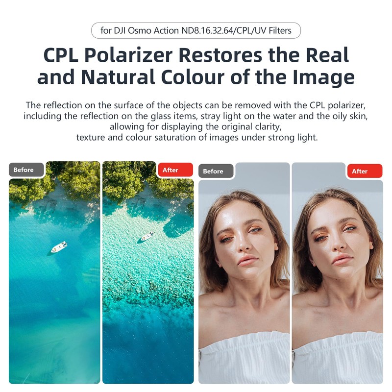 DJI Action 4 Waterproof Lens Filter for Osmo Action 4