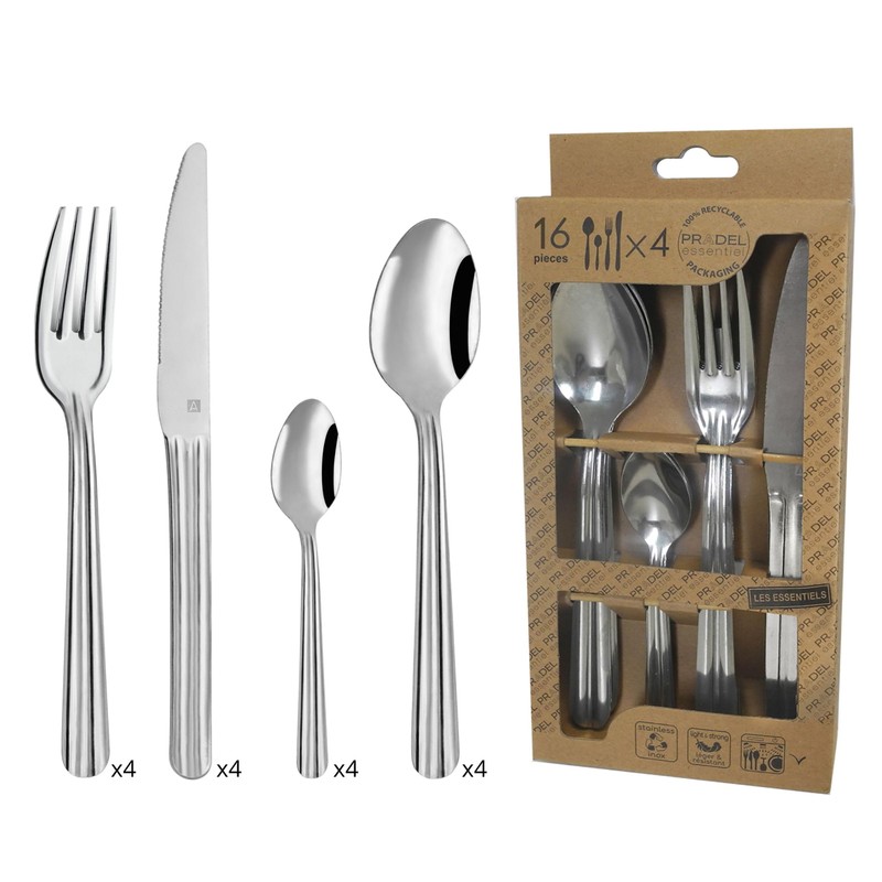PRADEL ESSENTIEL - Set di posate da 24 pezzi per