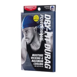 RED by KISS Powerwave Dry-Fit Durag Moisture Wicking and Maximum Cooling One Size Fits All (Royal Blue)
