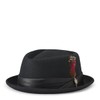 Brixton Men's Stout Short Brim Pork Pie Felt Fedora, Black,