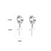 Epoch World 8 Pairs Stainless Steel Silver Earrings Men's Stud