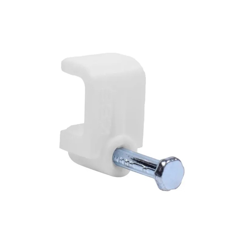 Grapa Para Cable Plano 516 De Pulgada Blanco 10 Piezas