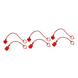 TEHAUX 6sets Hydraulic Fittings Coupler Dust Covers High-Temperature Resistant Dust Plugs