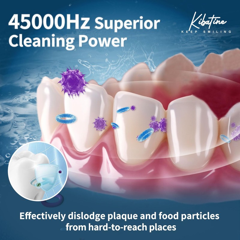 Ultrasonic Retainer Cleaner Machine with 4 UV Lights for Denture