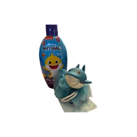 RMS International Shark Character Calming Lavender Shampoo with Blue Whale Bath Sponge. (Blue)