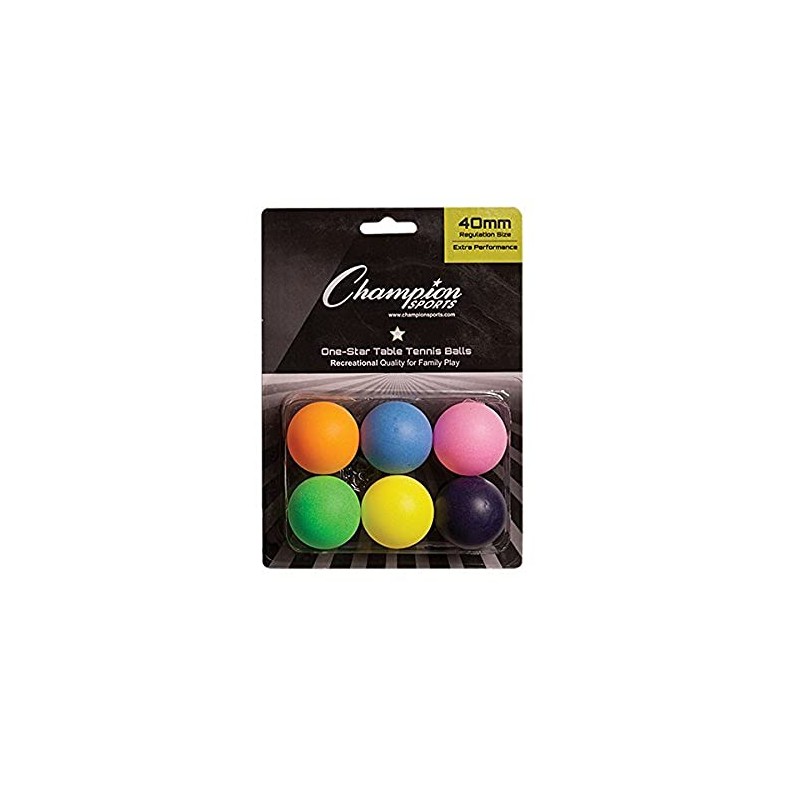 Champion Sports 1 Star Table Tennis Ball Pack – Solid