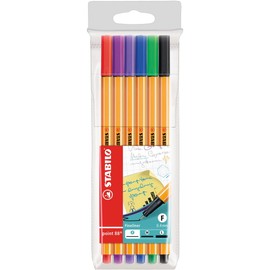 STABILO STABILO - Fineliner - point 88-6er Pack - mit 6 verschiedenen Farben