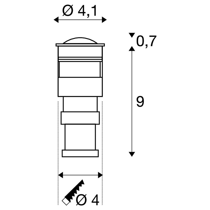 SLV POWER TRAIL-LITE 42, Outdoor Bodeneinbauleuchte