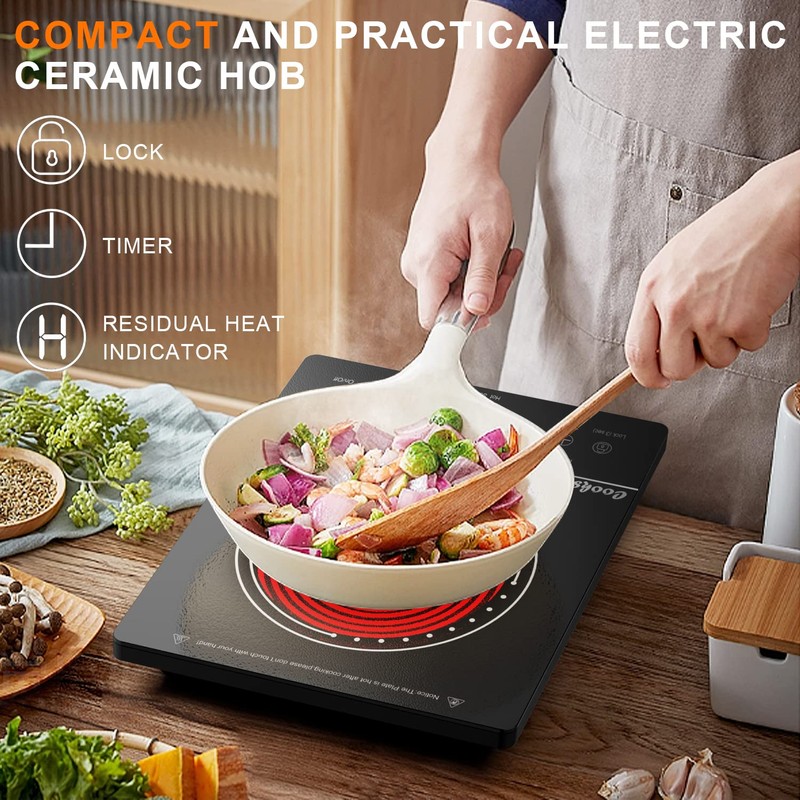 Cooksir Single Burner Electric Cooktop, Portable One Burner Electric Stove,