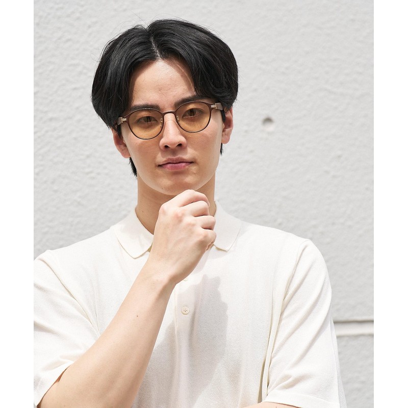 [ゾフ] ボストン型 サングラス｜ レザー調 ラバーテンプル ズレ落ちにくい ユニセックス 男女兼用 ズレ落ち防止 紫外線対策