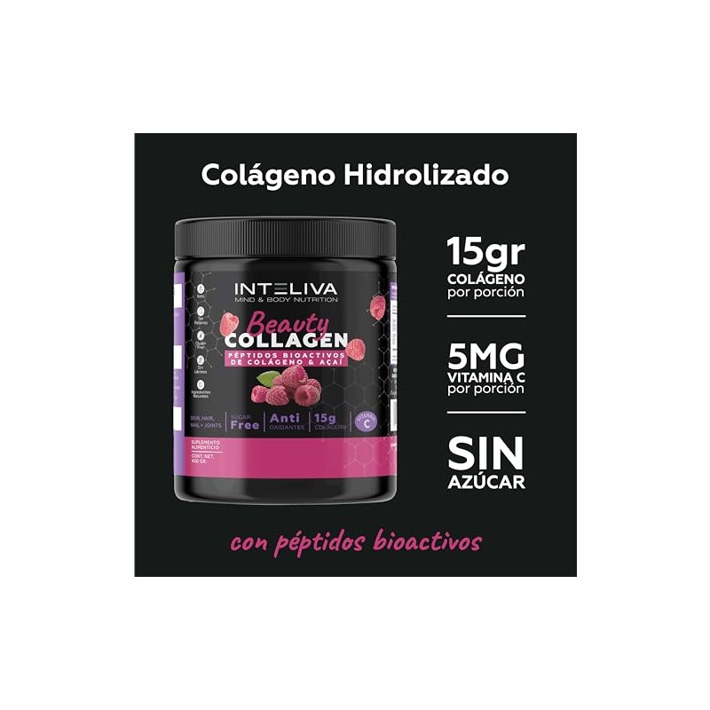 Beauty Collagen Multi Peptides Colageno Hidrolizado Puro Peptidos Bioactivos Vitamina