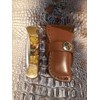 Custom Leather Knife Sheath for Buck 110 Knife, Folding Pocket