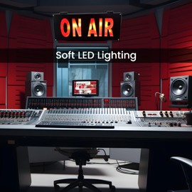 ON Air Light LED Sign, ON Air Light Warning Sign With Soft LED Light,Easy Installation Recording Studio Lights and Decor for Live Streaming, Gaming, On Desk Or Wall Decor
