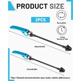 TPZORJX 2pcs Bicycle Quick Release Bicycle Front and Rear Wheel Quick Release Bicycle Axle Set Bicycle Quick Release MTB Quick Release for Road Bike Mountain Bike