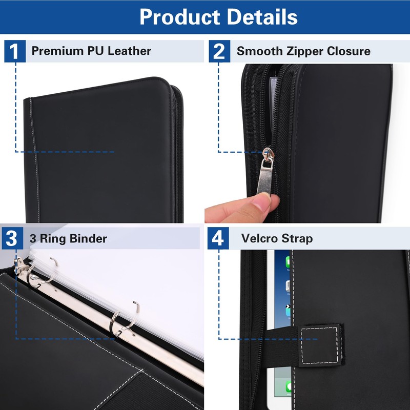HAUTOCO Important Document Organizer Zipper Life Binder Family Emergency Binder